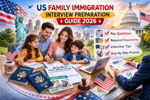 Prepare for your US family immigration interview with this complete 2026 guide. Learn required documents, common questions, approval tips, and how to avoid mistakes for Green Card success.