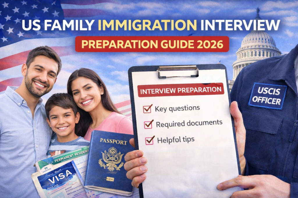 US Family Immigration Interview Guide 2026 – Questions, Documents & Preparation Tips