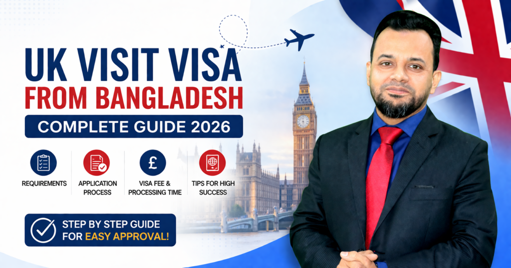 Complete UK visit visa guide for Bangladesh. Know fees, documents, processing time, and how to apply online.